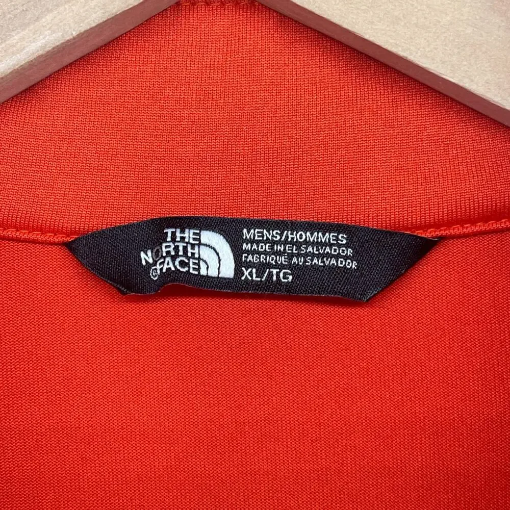THE NORTH FACE Shirt Mens XL 1/4 Zip Performance Baselayer Long Sleeve Orange
